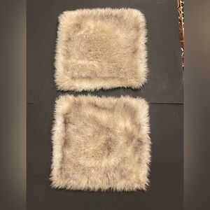 SPIRIT HOODS Elegant Faux Fur Accent Pillow Covers Wolf